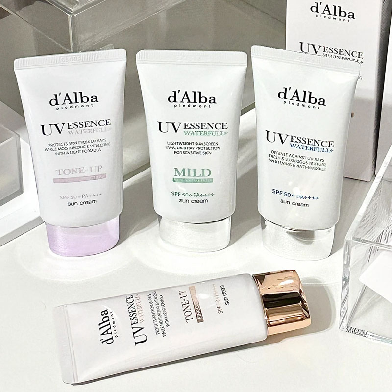 D'Alba UV Essence Waterfull Su - Luxury Skincare Brands ulasan dan harga